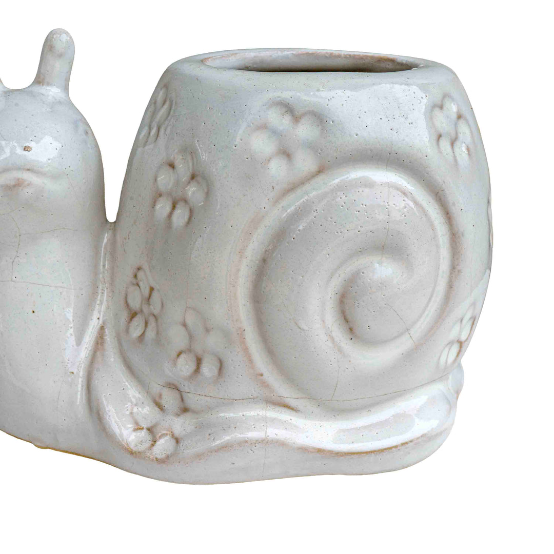 CERAMIC SNAIL PLANTER
