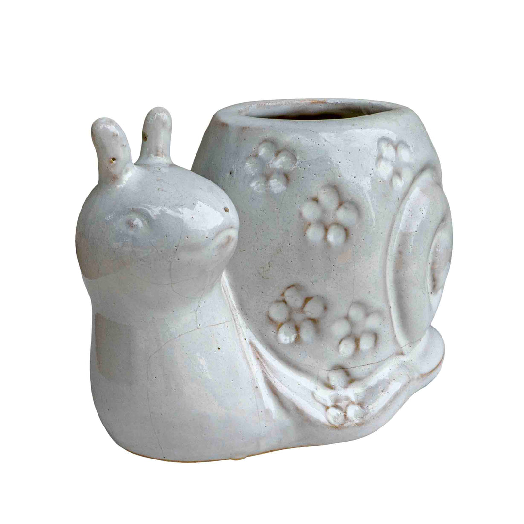 CERAMIC SNAIL PLANTER