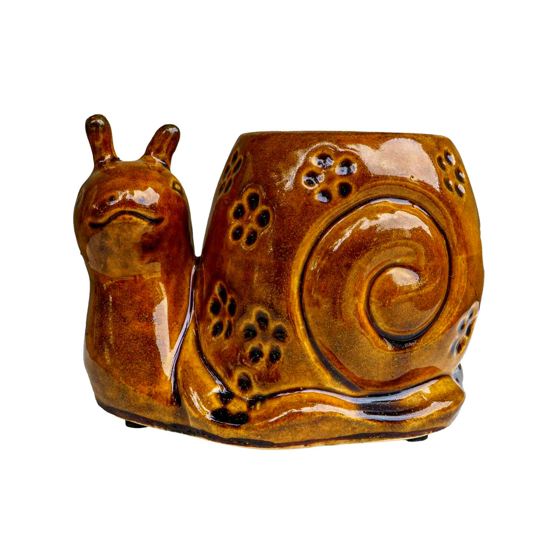 CERAMIC SNAIL PLANTER