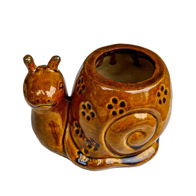 CERAMIC SNAIL PLANTER