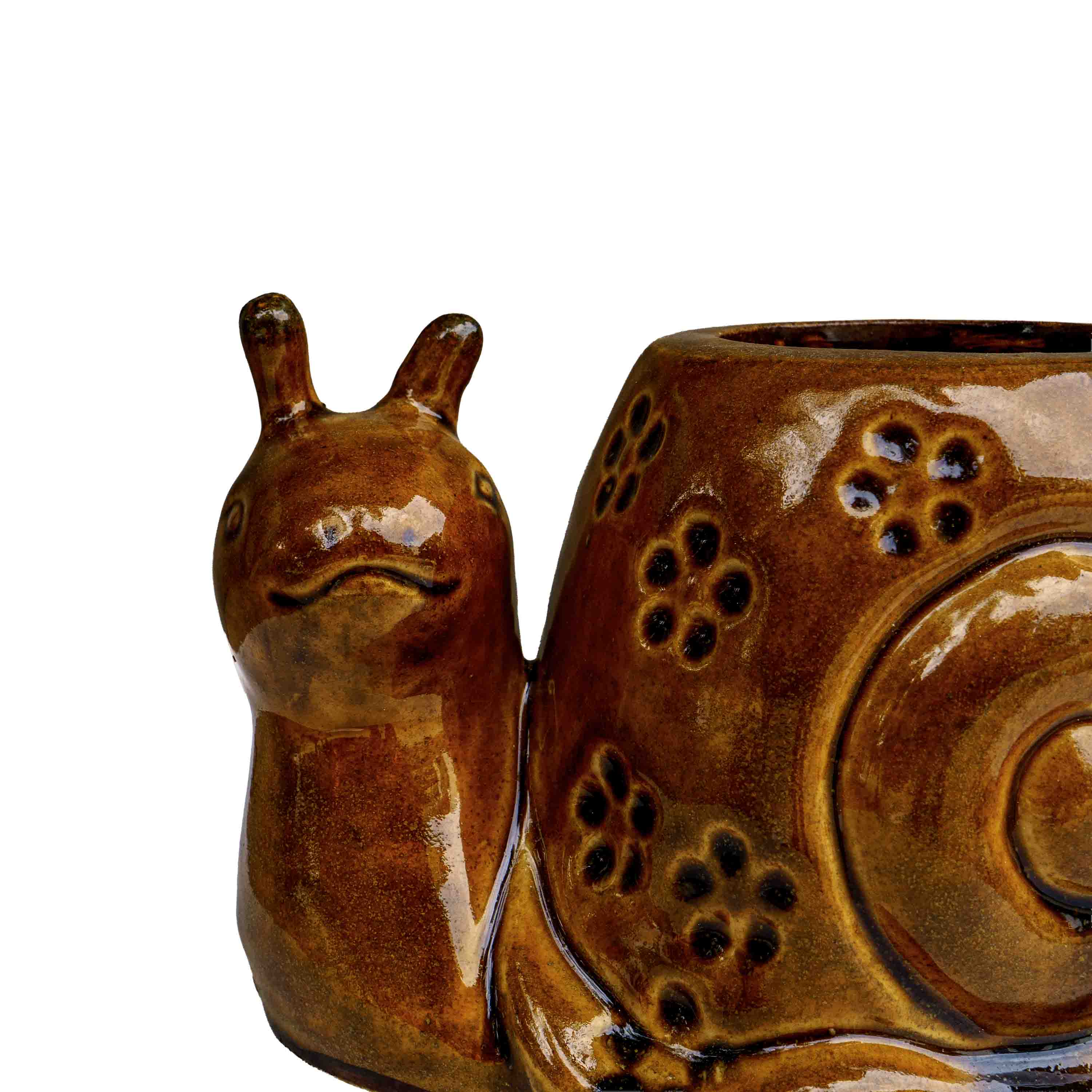 CERAMIC SNAIL PLANTER
