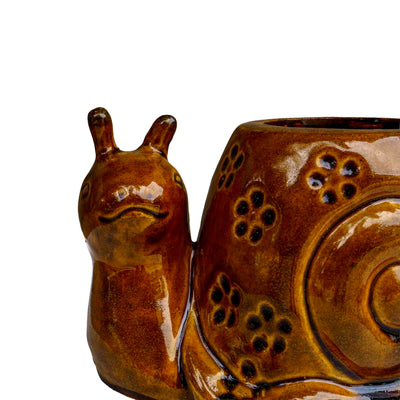 CERAMIC SNAIL PLANTER