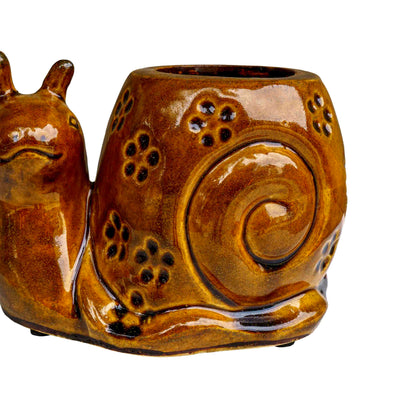 CERAMIC SNAIL PLANTER