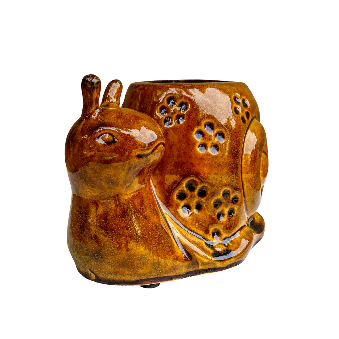 CERAMIC SNAIL PLANTER
