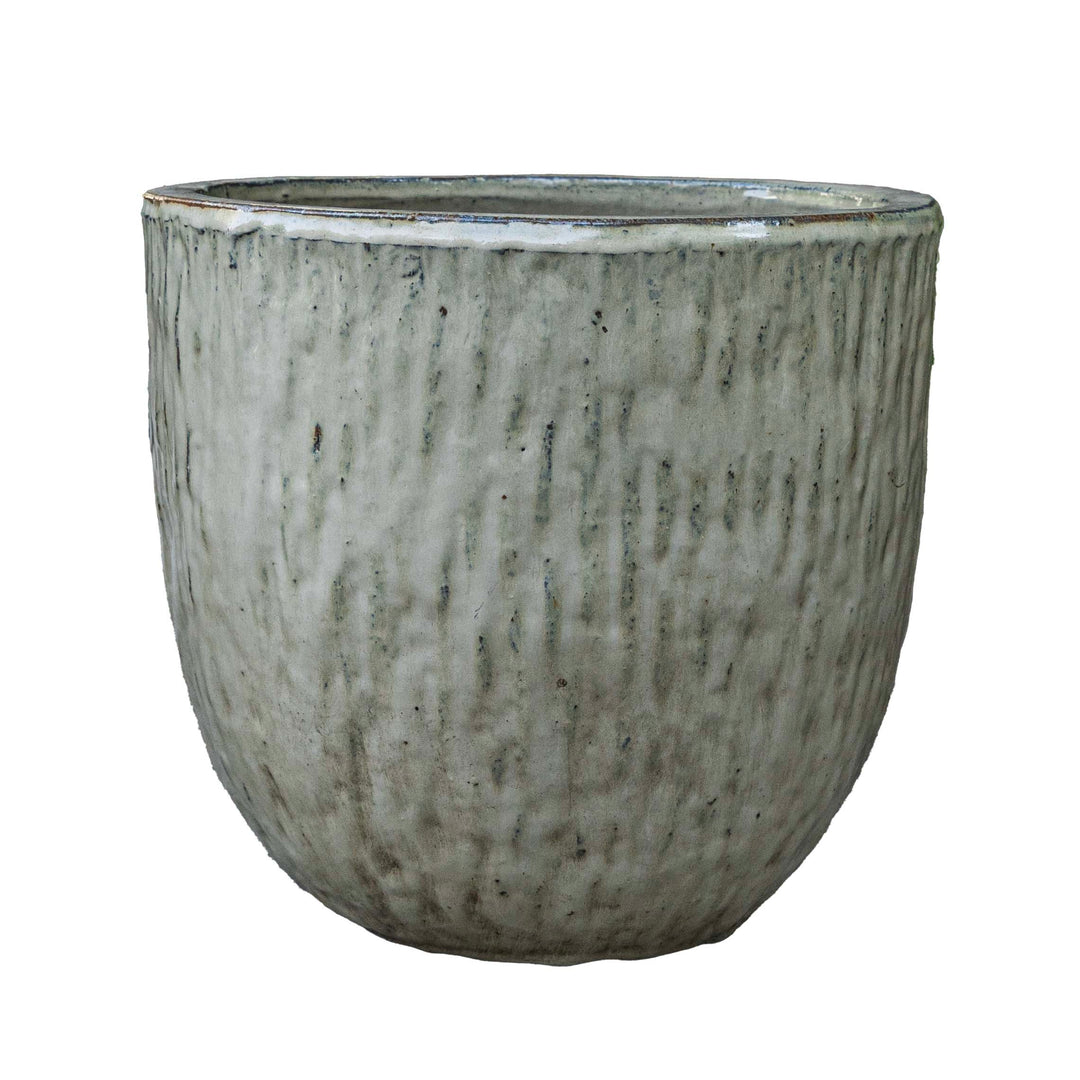 Cream Outdoor Glazed Planter