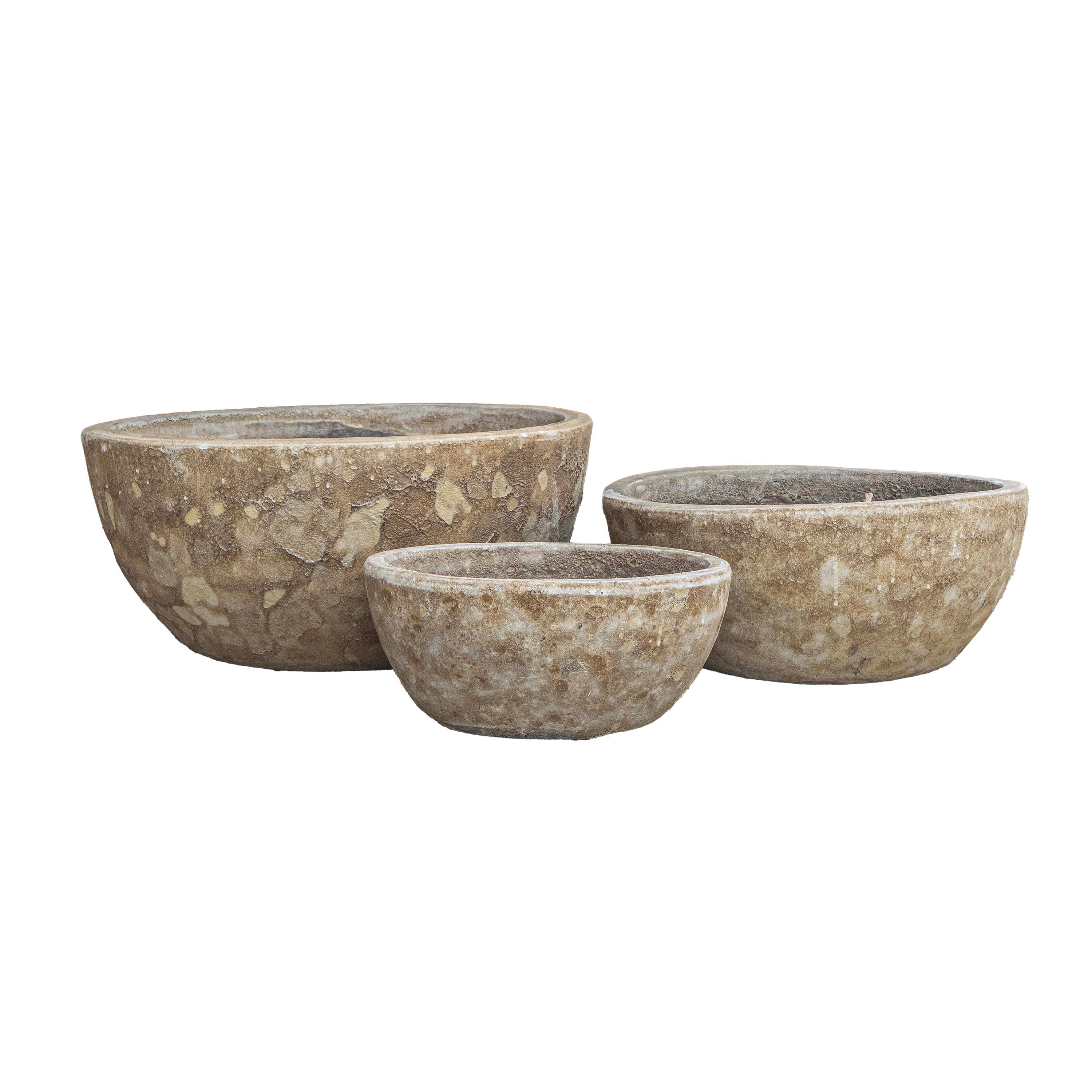 Bubble Round Pot Beige