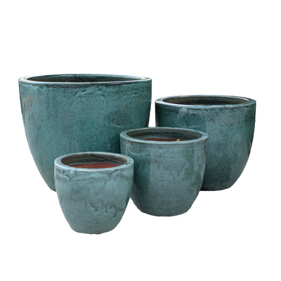 Mossgreen Outdoor Glazed Planter