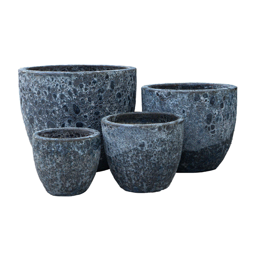 Blue Atlantic Glazed Planter