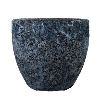 Blue Atlantic Glazed Planter