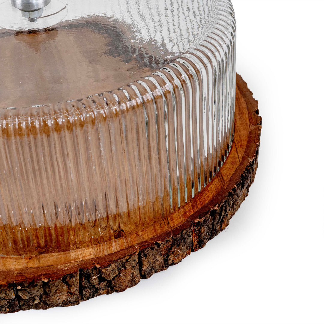TOSKA CAKE STAND WITH GLASS CLOCHE-ROUND