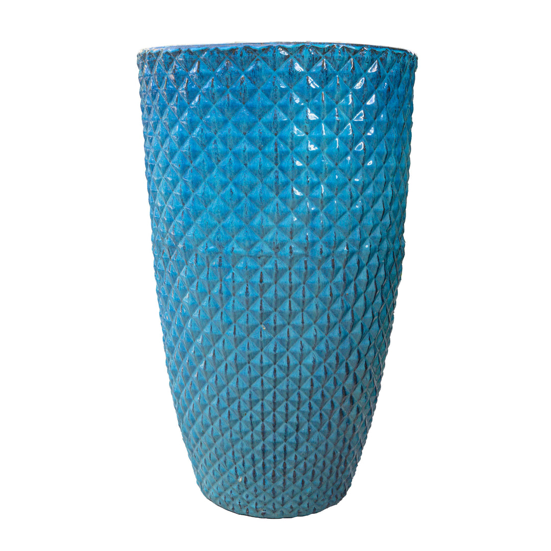 Light Blue Outdoor Glazed Planter