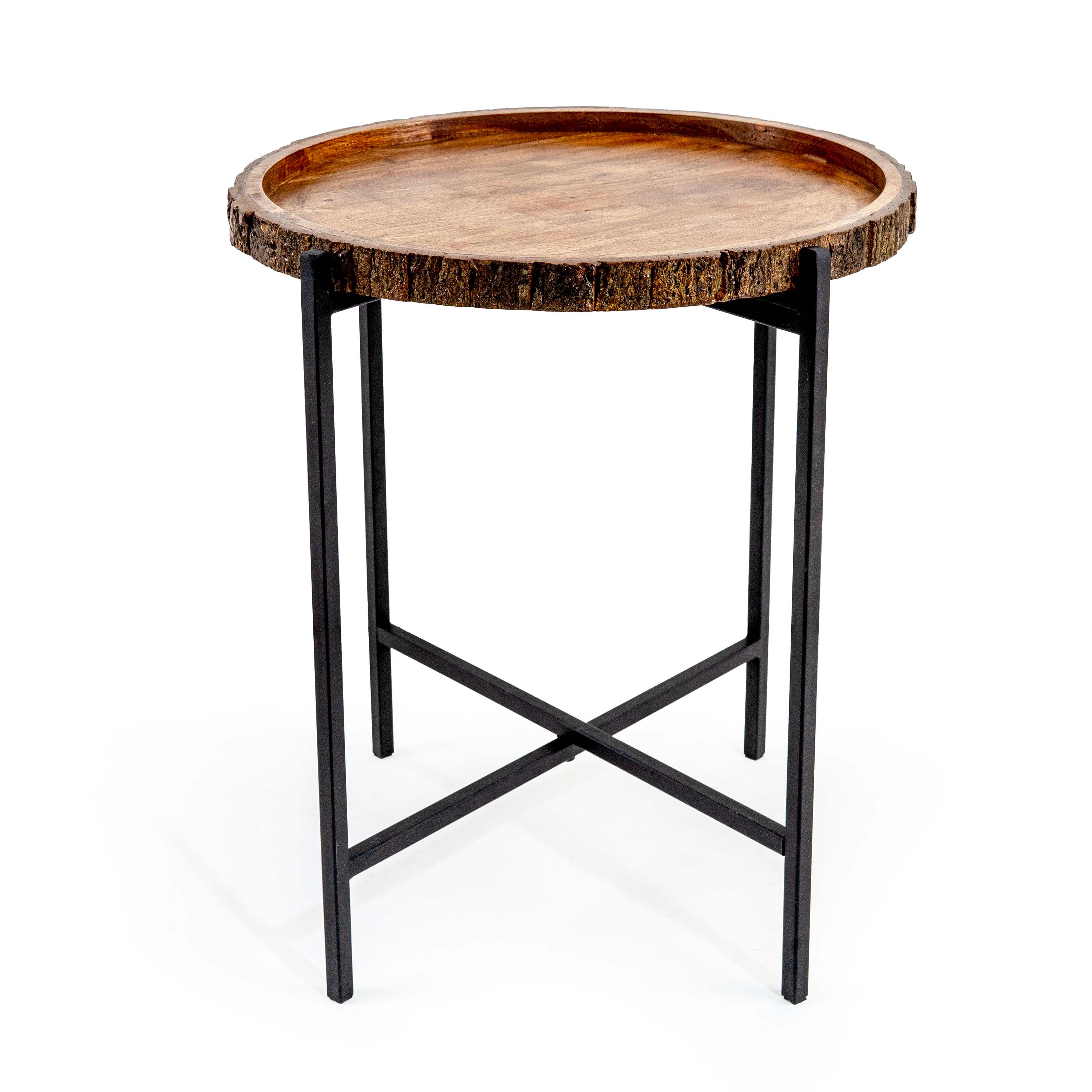 LISA WOODEN FOLDABLE SIDE TABLE