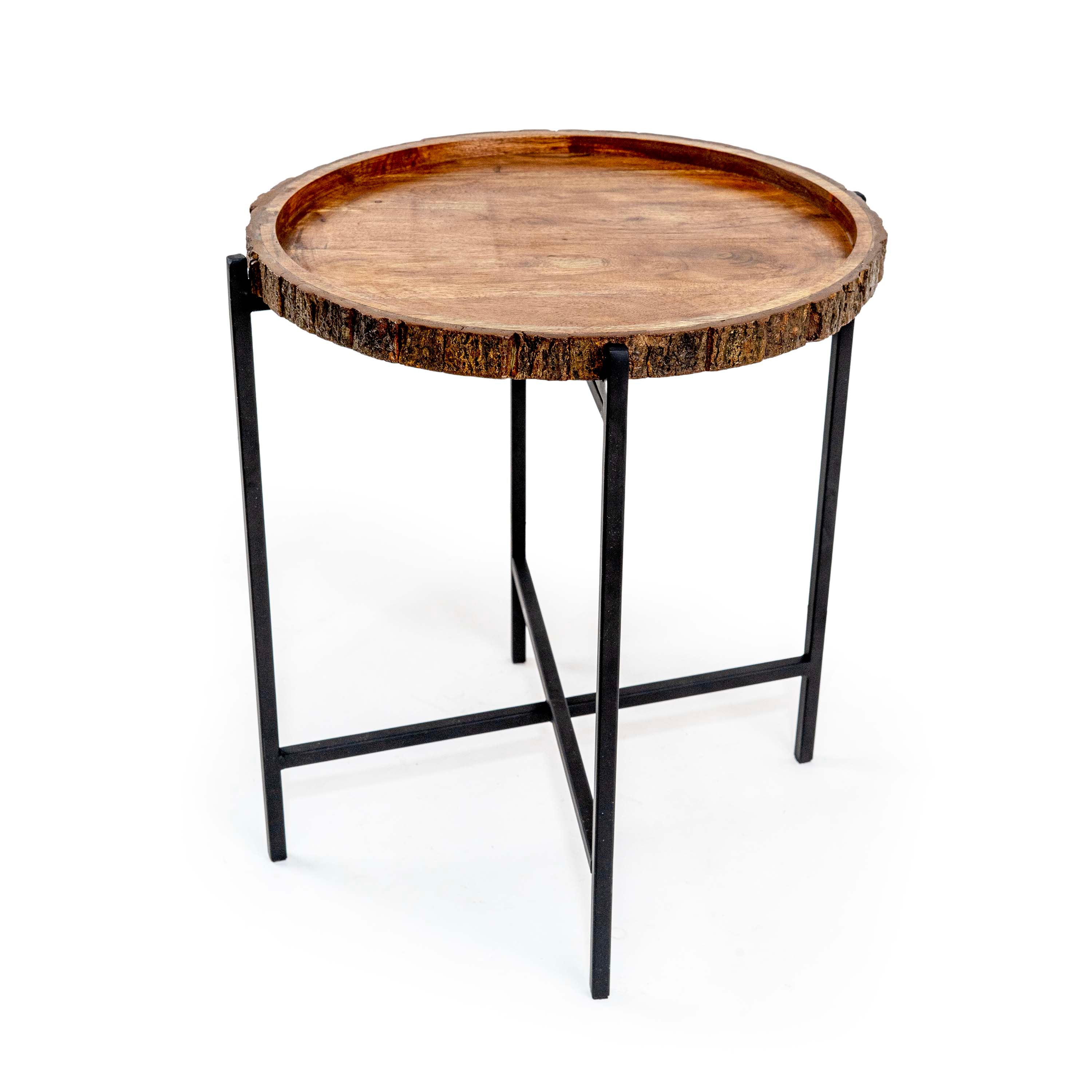 LISA WOODEN FOLDABLE SIDE TABLE