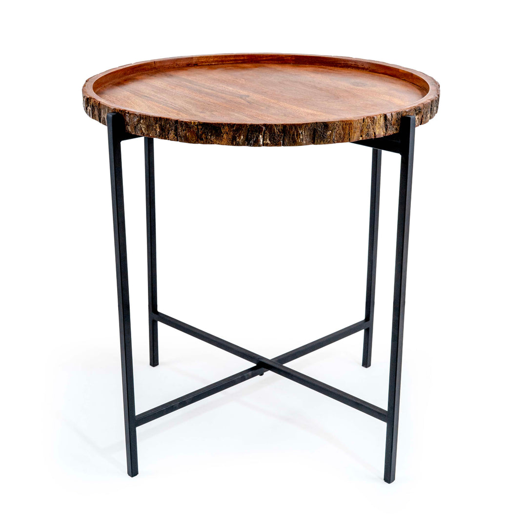 LISA WOODEN FOLDABLE SIDE TABLE