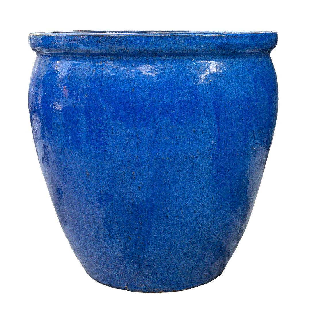 Blue Outdoor Glazed Planter