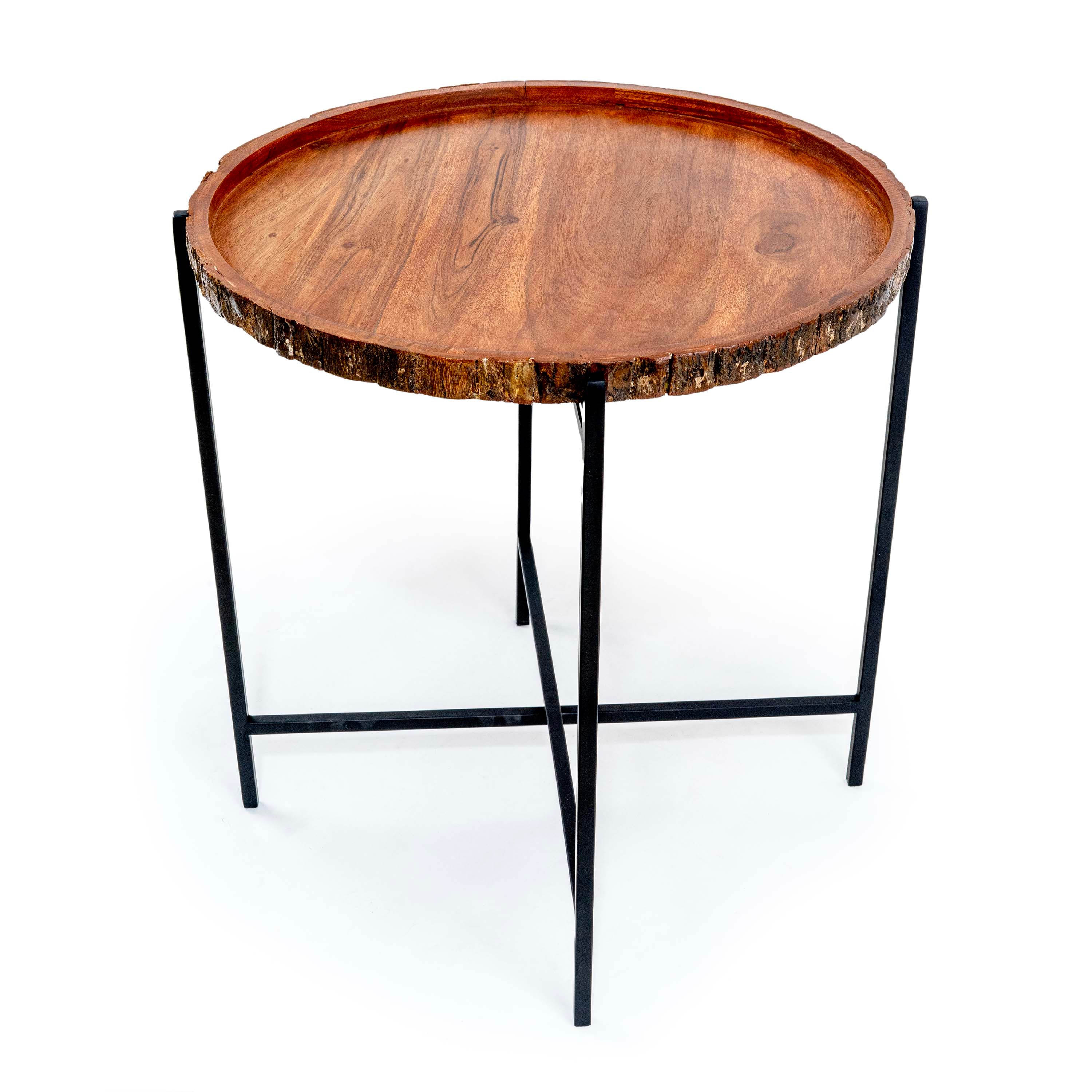 LISA WOODEN FOLDABLE SIDE TABLE