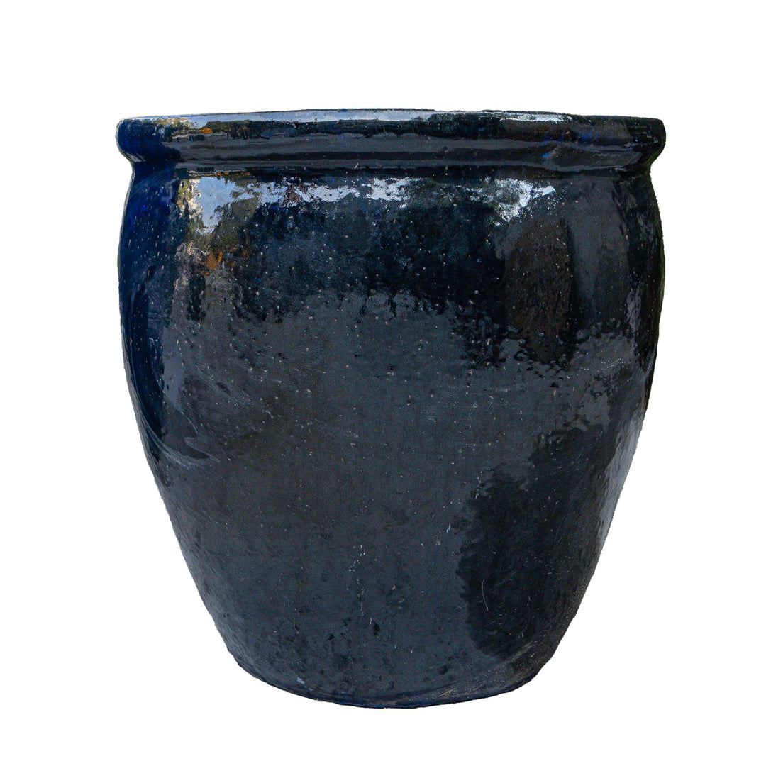 Blue Outdoor Glazed Planter