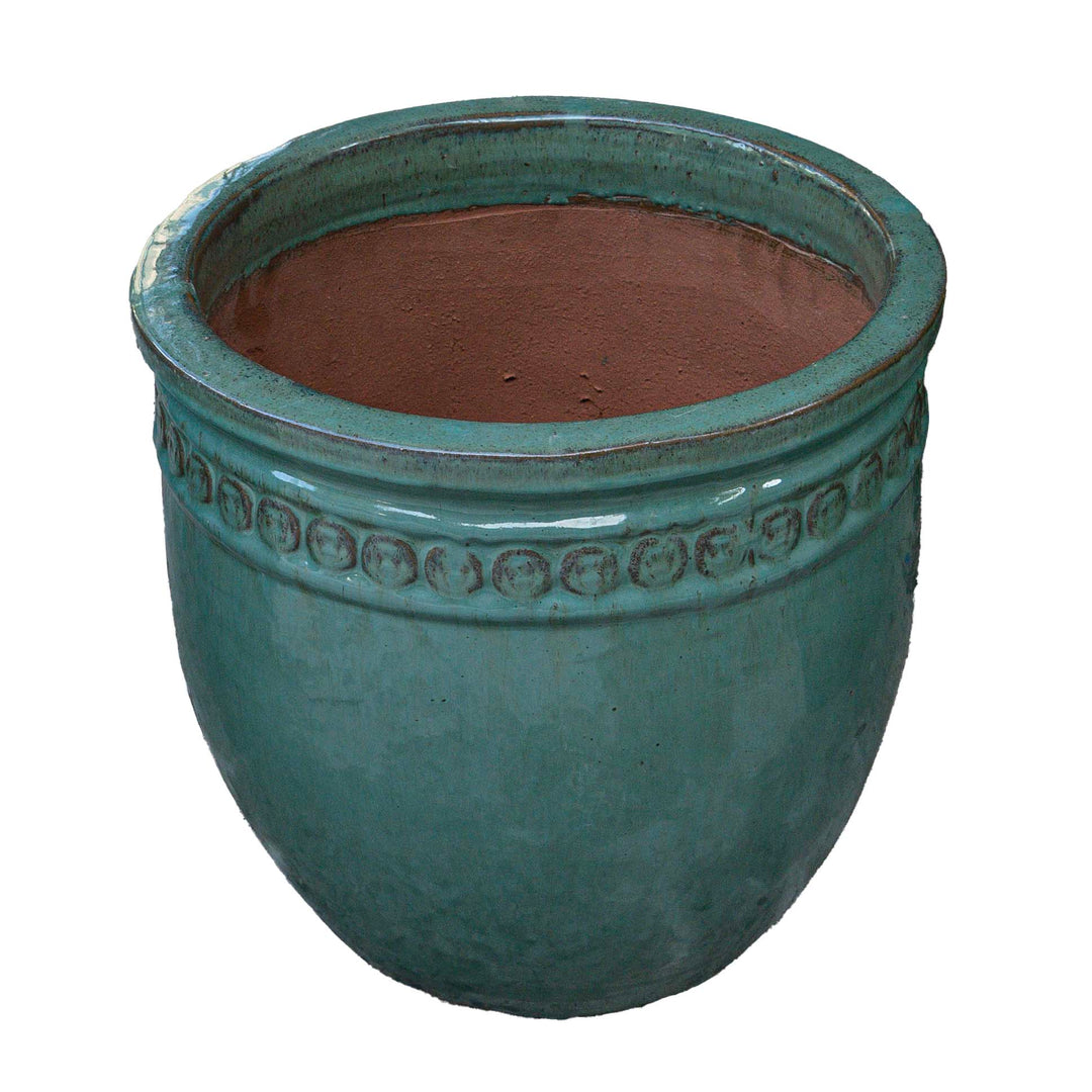 Green Outdoor Glazed Planter