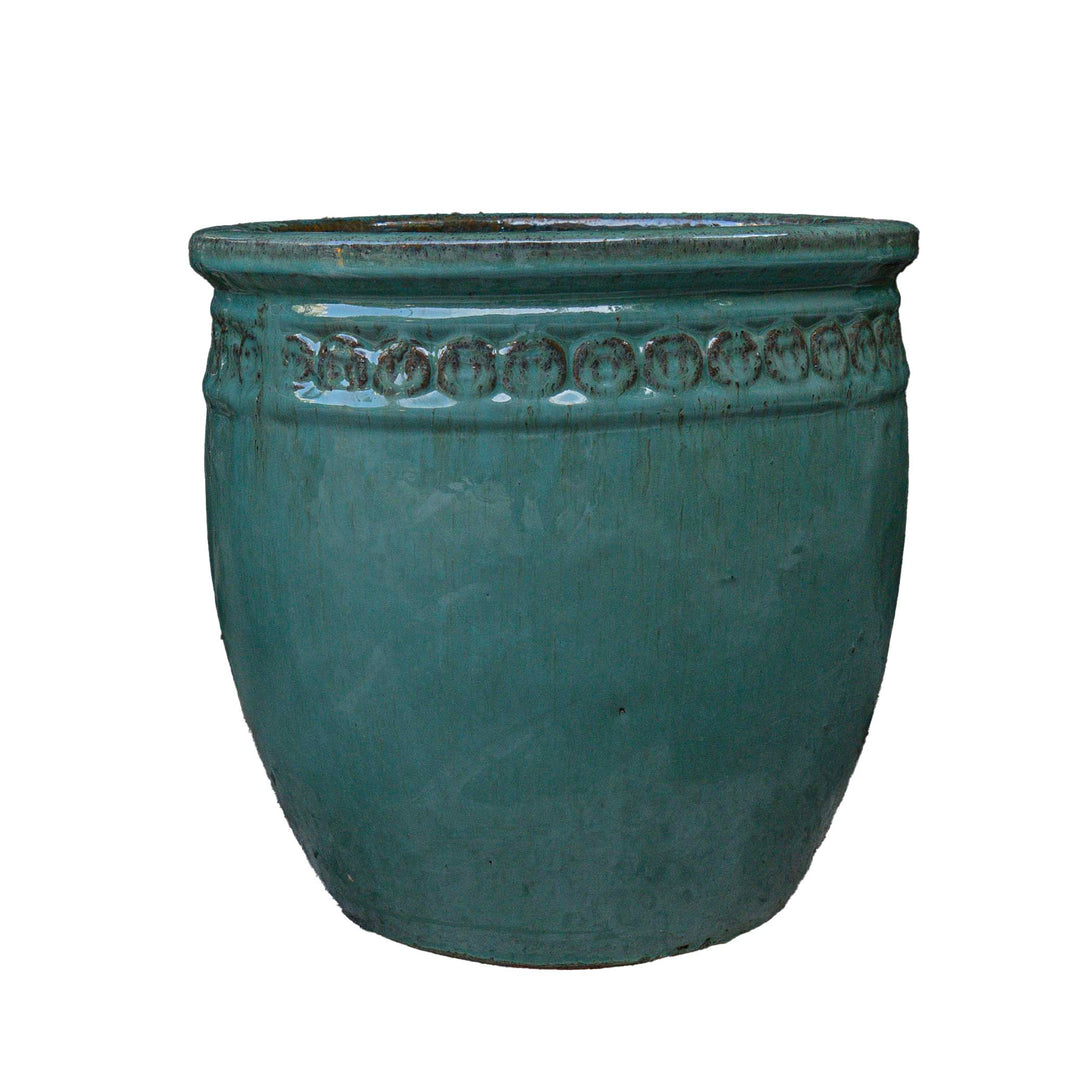 Green Outdoor Glazed Planter