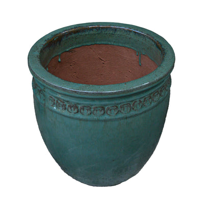 Green Outdoor Glazed Planter