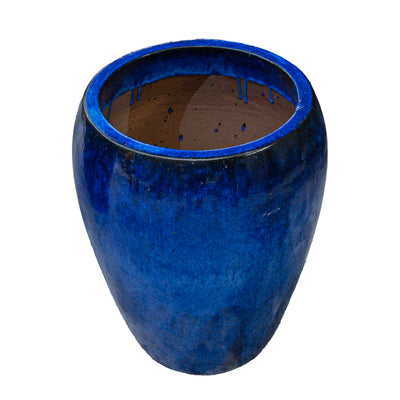 Blue Outdoor glazed Planter