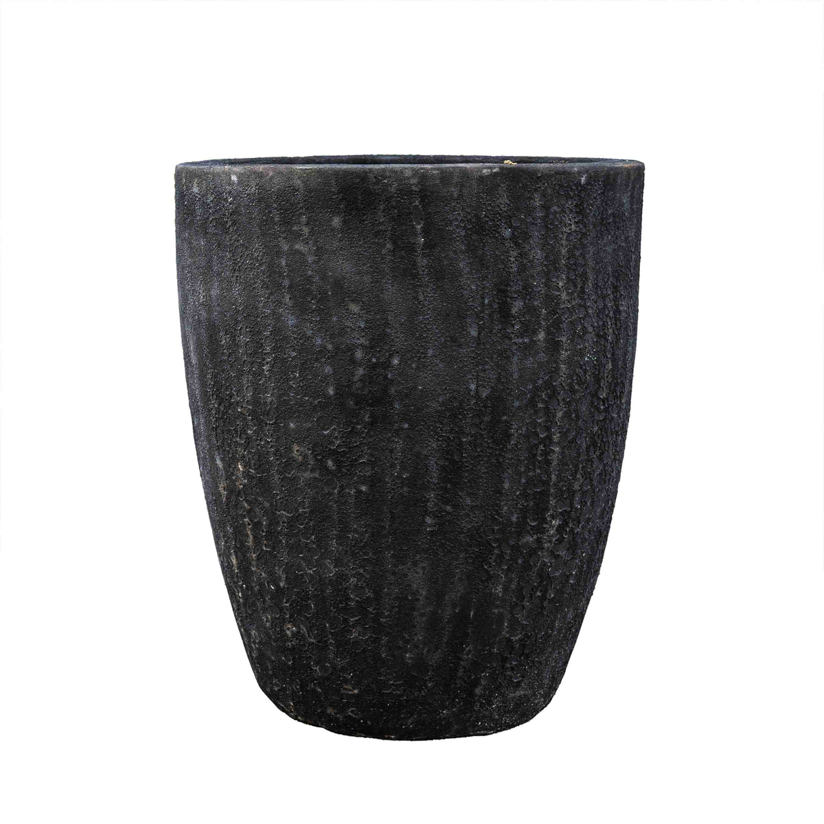 Black Ancient Round Planter