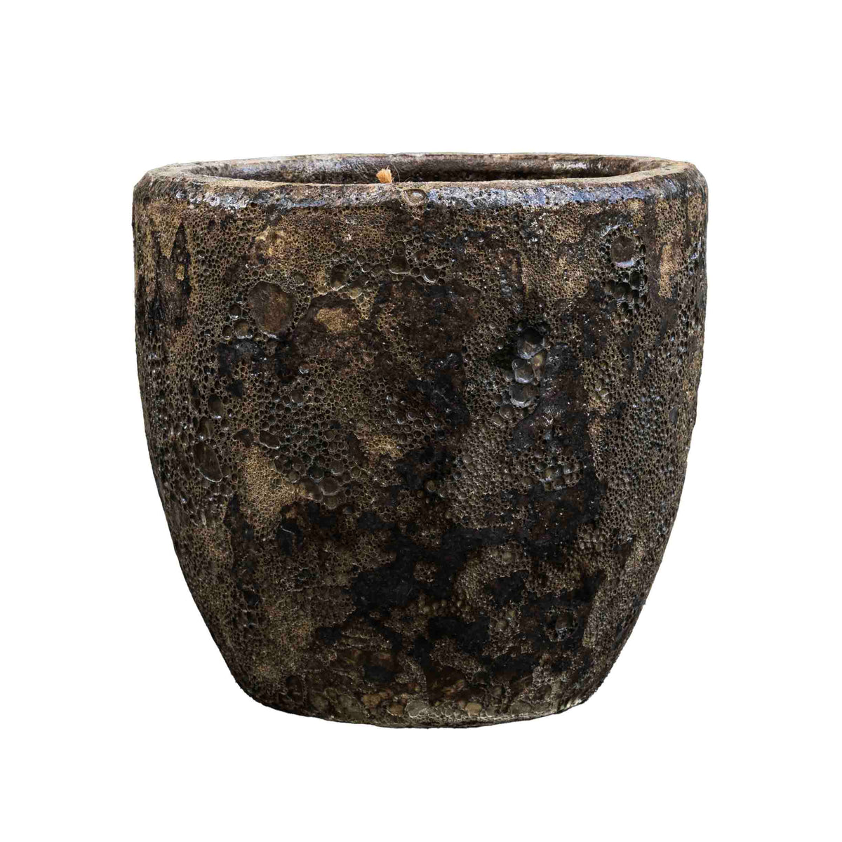 Egg Dark Yellow Ancient Pot