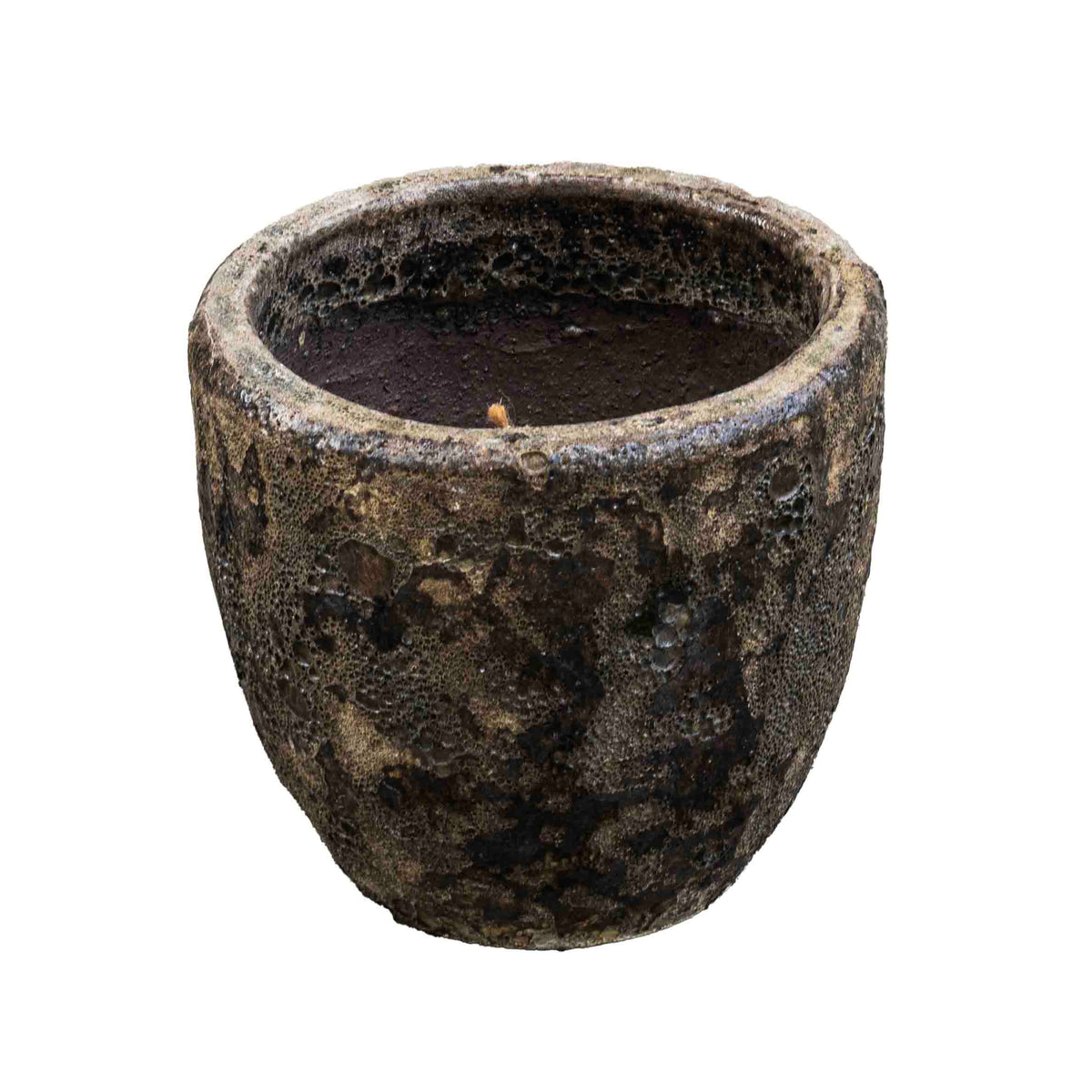 Egg Dark Yellow Ancient Pot