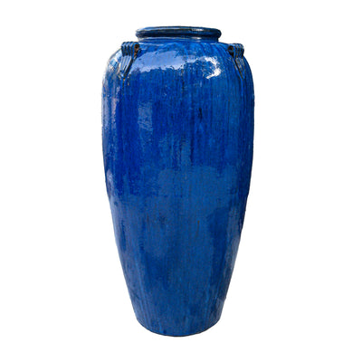 Blue Outdoor Glazed Planter