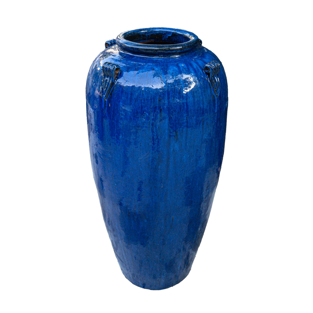 Blue Outdoor Glazed Planter