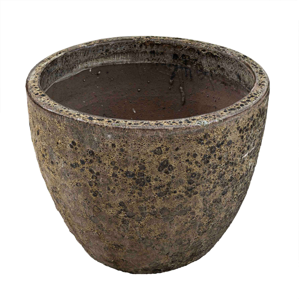 Egg Dark Yellow Ancient Pot