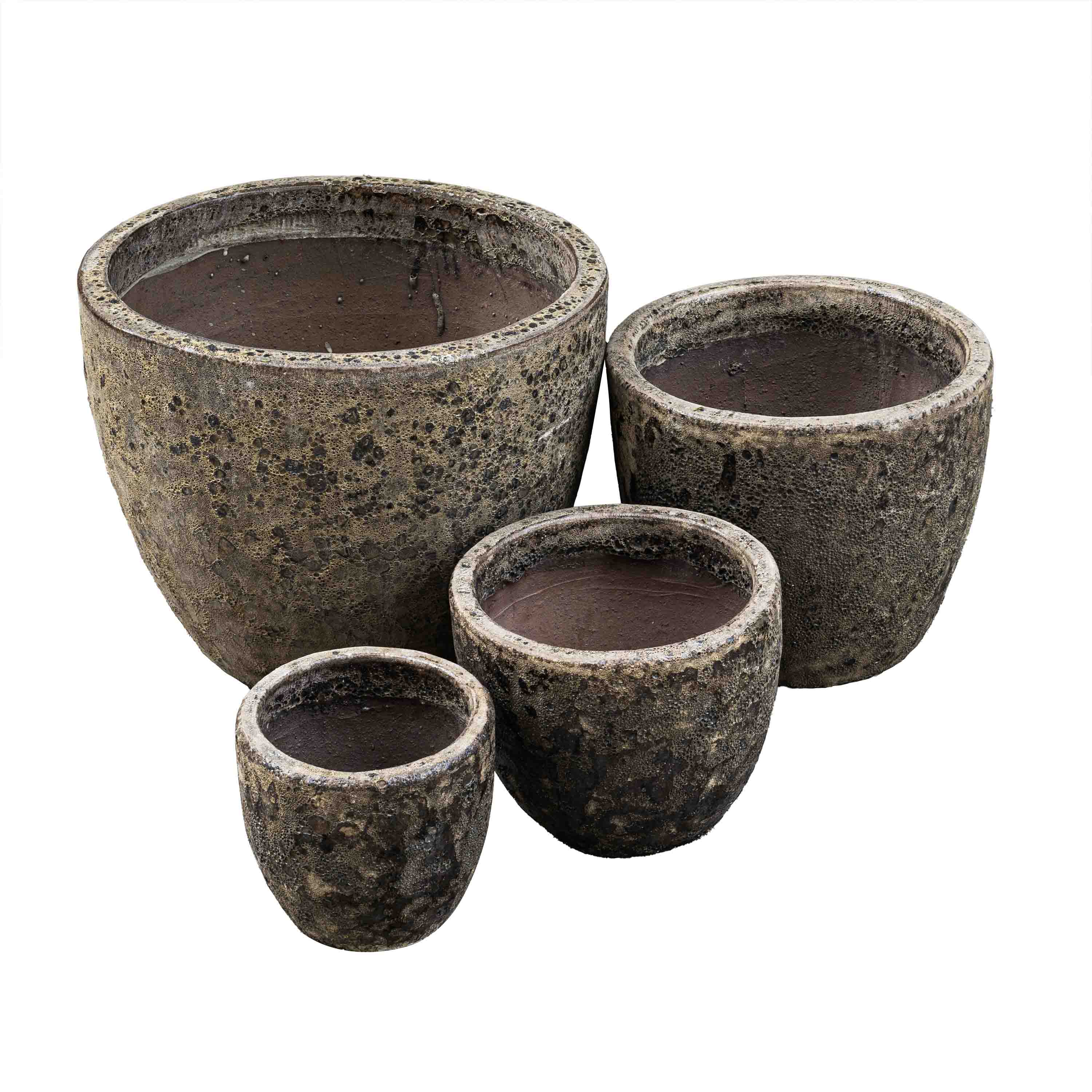 Egg Dark Yellow Ancient Pot