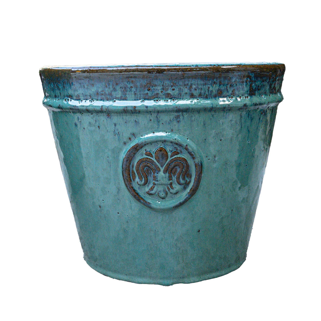 Light Blue Indoor Glazed Planter