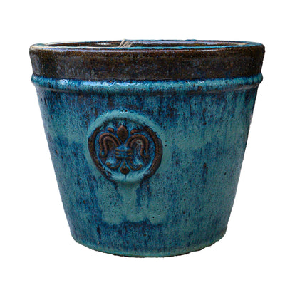 Light Blue Indoor Glazed Planter