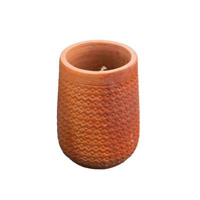 Cylindrical Terracotta Pot