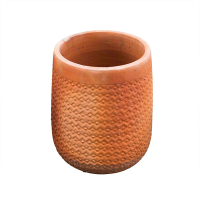 Cylindrical Terracotta Pot