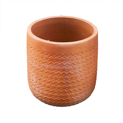 Cylindrical Terracotta Pot