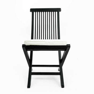 Folding Arm Black Chair