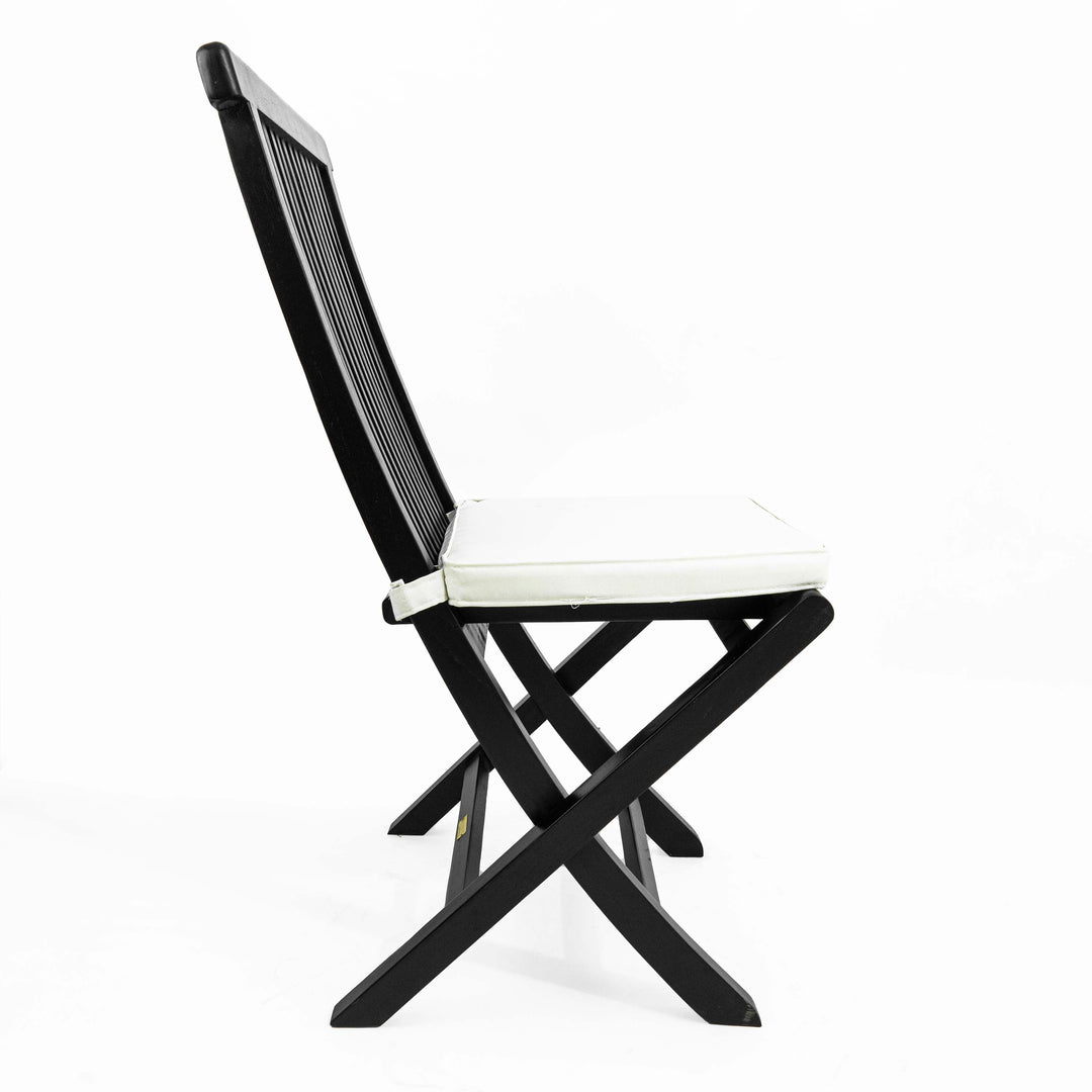 Folding Arm Black Chair