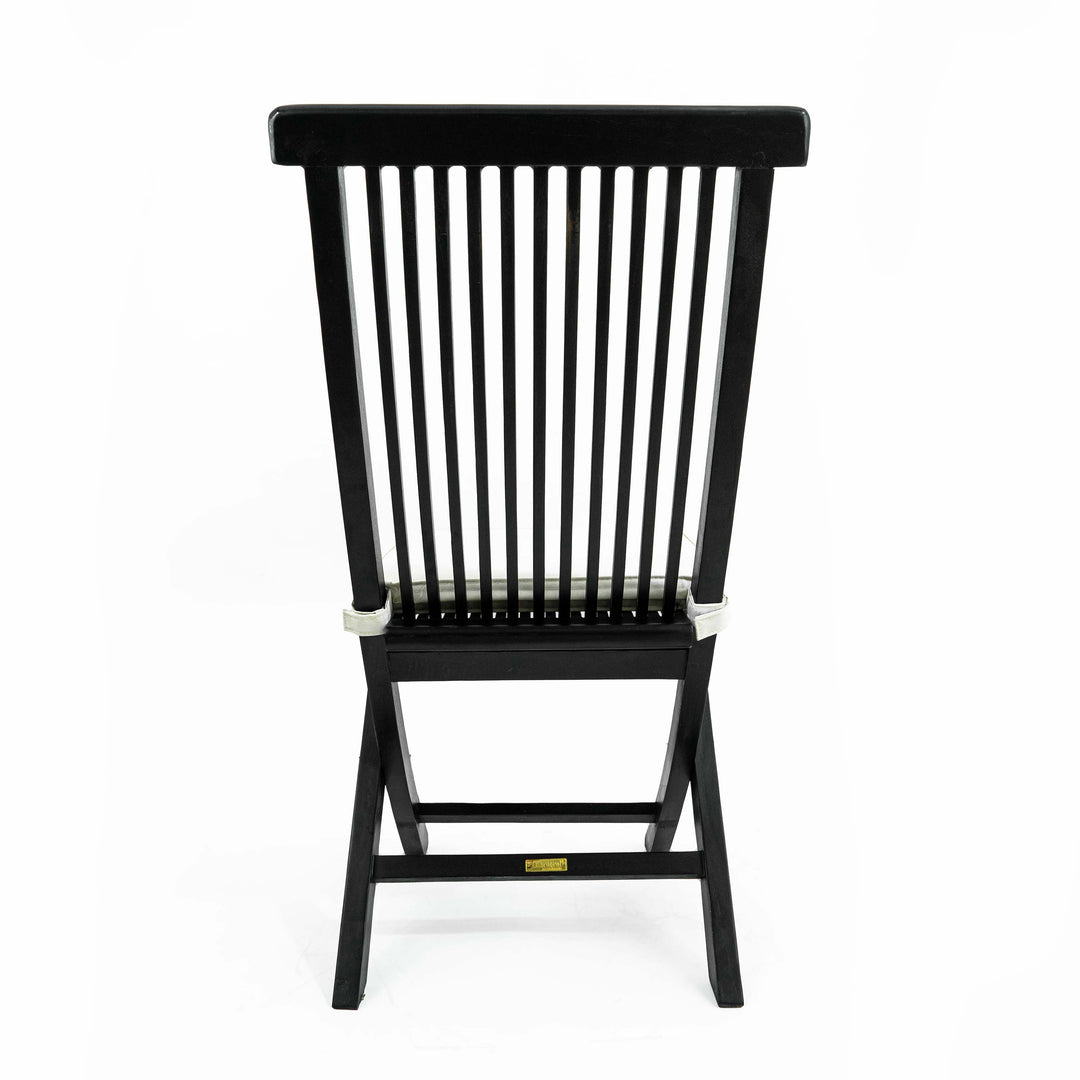 Folding Arm Black Chair