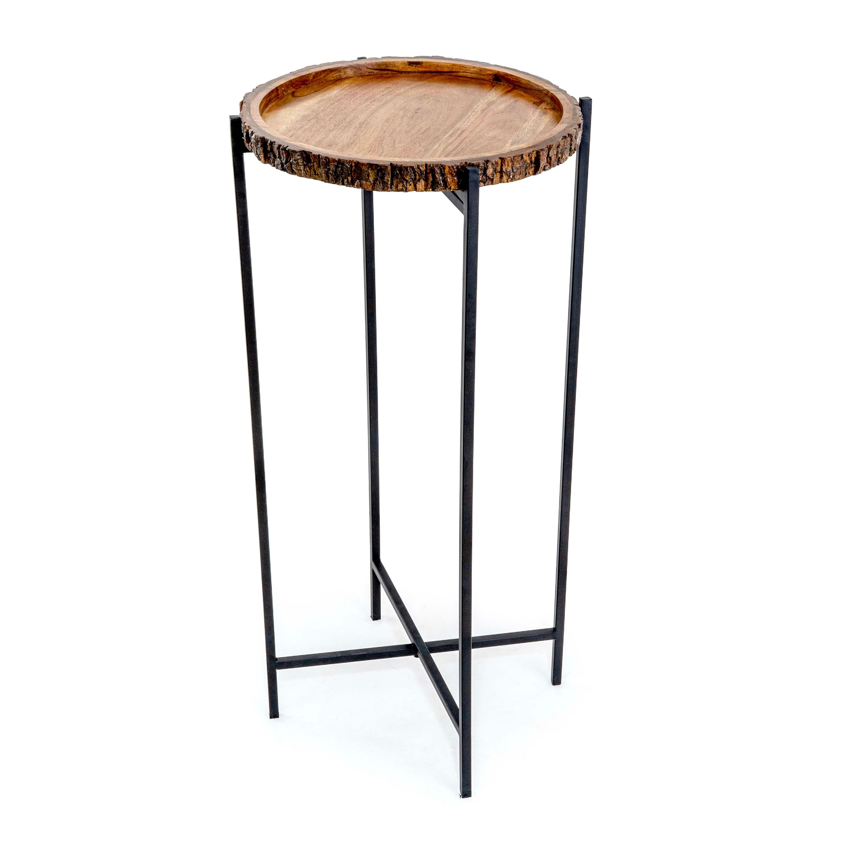 MIKAMI WOODEN TALL SIDE TABLE