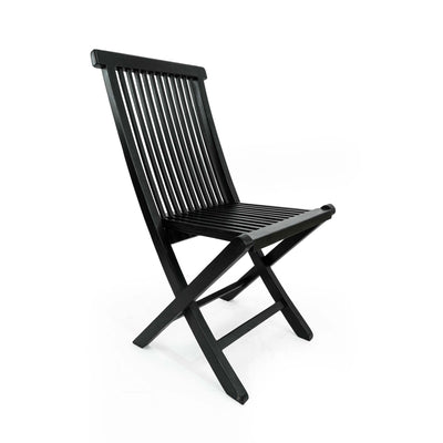 Folding Arm Black Chair