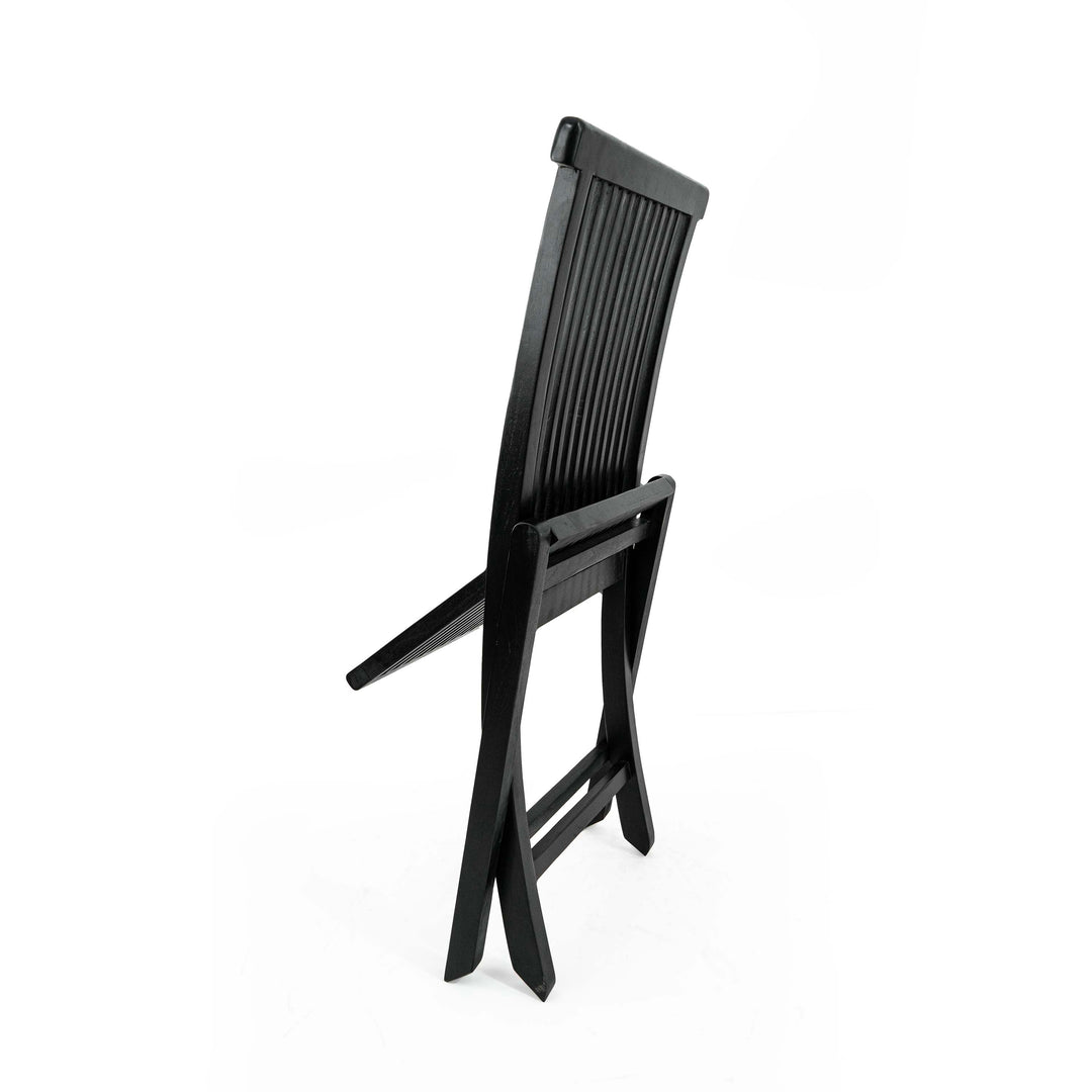 Folding Arm Black Chair