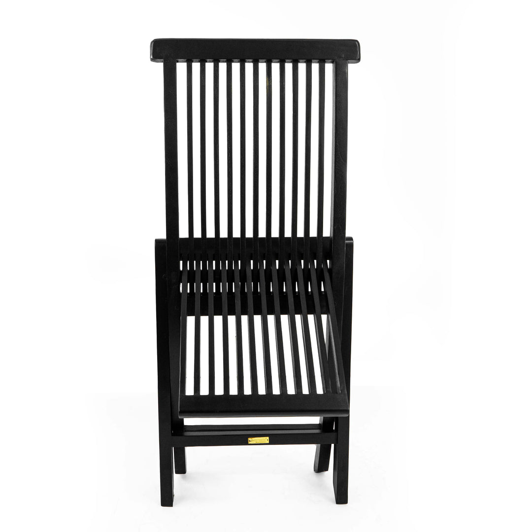 Folding Arm Black Chair