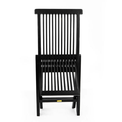 Folding Arm Black Chair