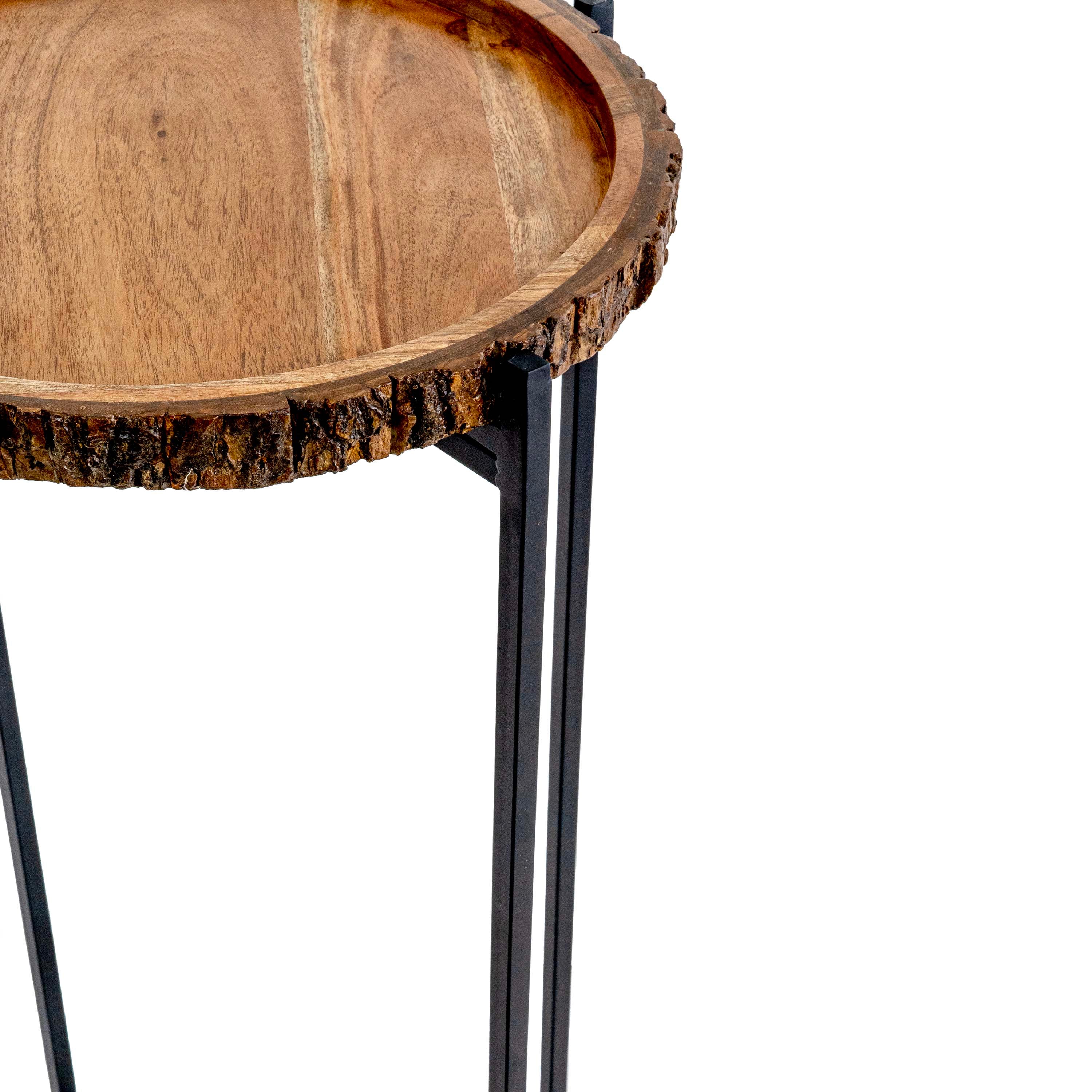 MIKAMI WOODEN TALL SIDE TABLE