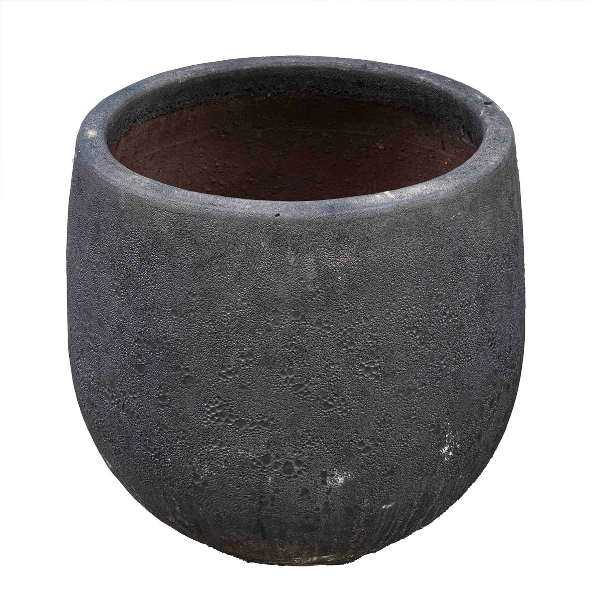 Black Ancient Round Pot