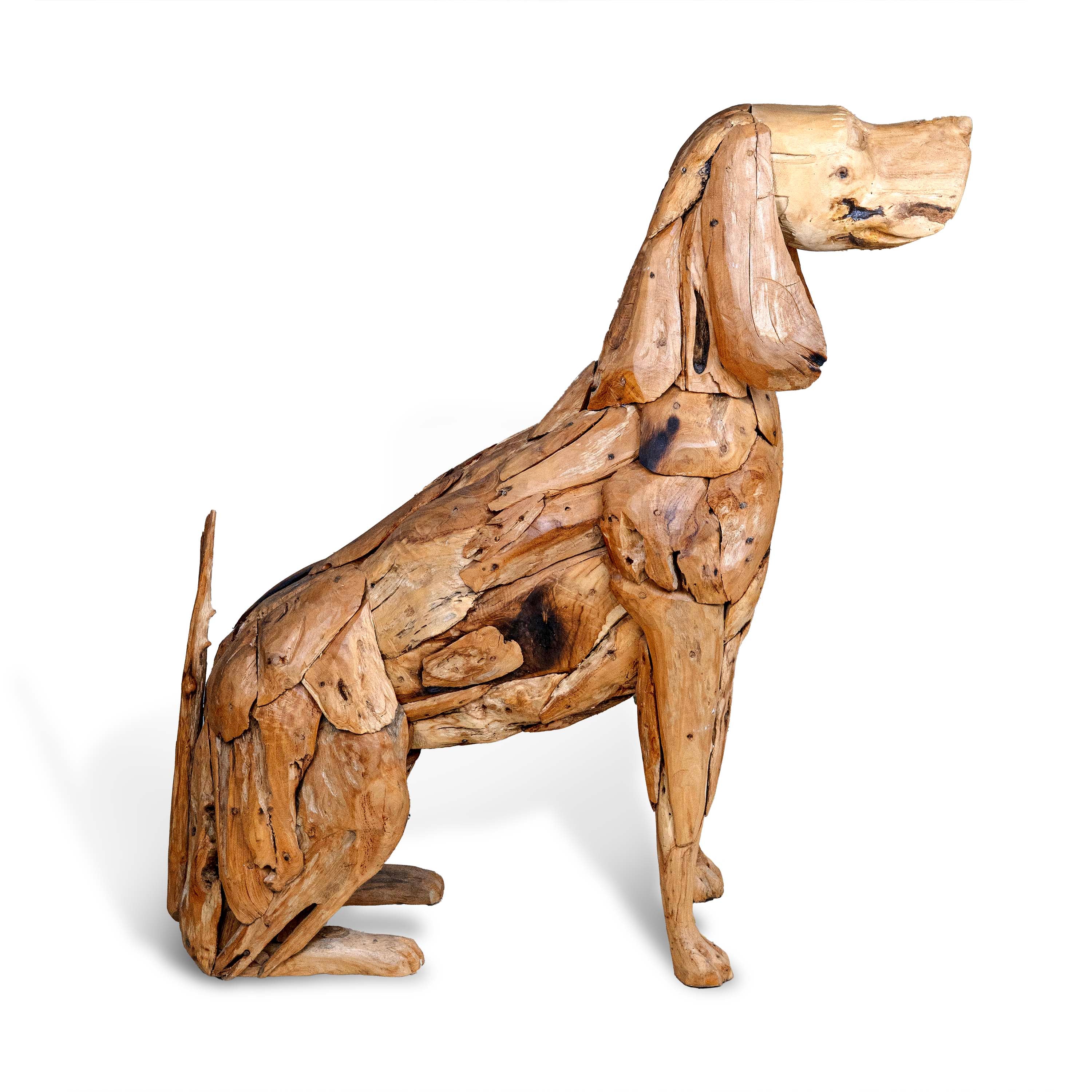PANGMA WOODEN HANDMADE DOG SCULPTURE