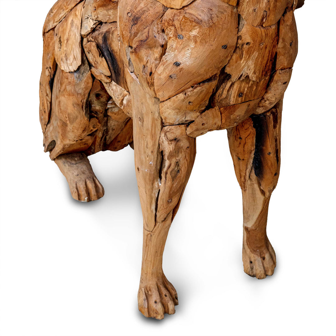 PANGMA WOODEN HANDMADE DOG SCULPTURE