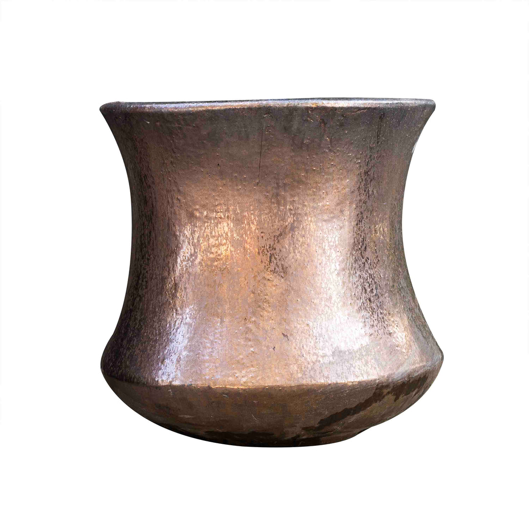 Flared Mouth Round Bronze Pot